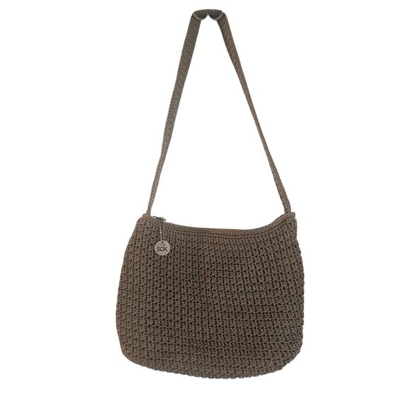 The Sak Tan/ Taupe Crochet Handbag Purse - Picture 1 of 12